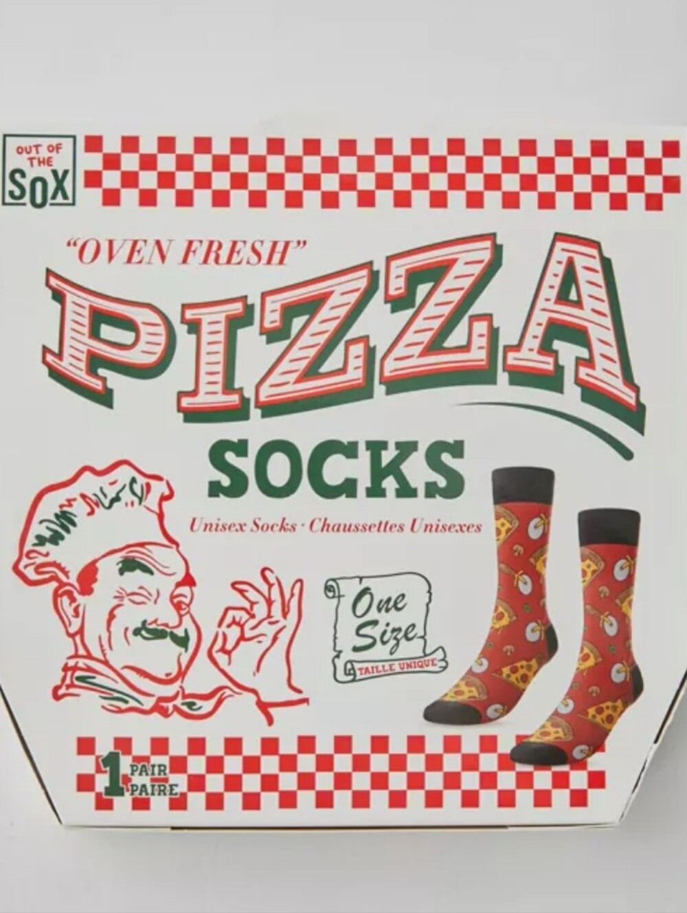 Pizza Socks In Box New - Picture 2 of 3